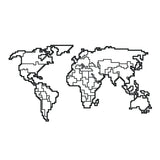 World Map Metal Wall Art-Modern Furniture Deals