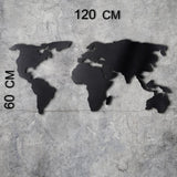 WORLD MAP SILHOUETTE Wall Art-Metal Wall Art-[sale]-[design]-[modern]-Modern Furniture Deals