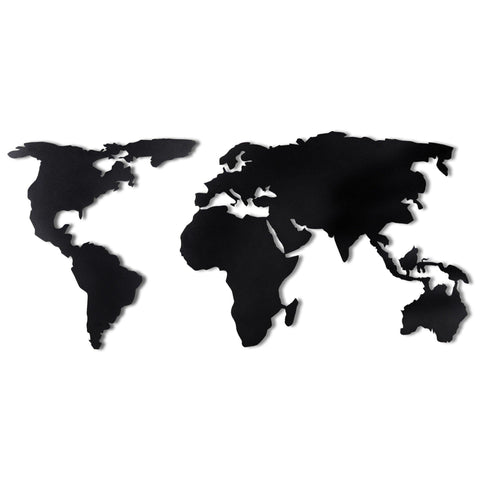 WORLD MAP SILHOUETTE Wall Art-Metal Wall Art-[sale]-[design]-[modern]-Modern Furniture Deals