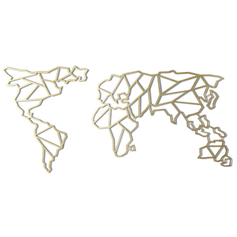 WORLD MAP XL - GOLD Wall Art-Metal Wall Art-[sale]-[design]-[modern]-Modern Furniture Deals