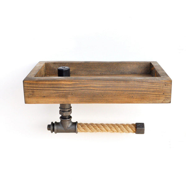 YUMU Wall Mounted Toilet Roll Holder Pipe Shelf-BATHROOM>ACCESSORIES-[sale]-[design]-[modern]-Modern Furniture Deals