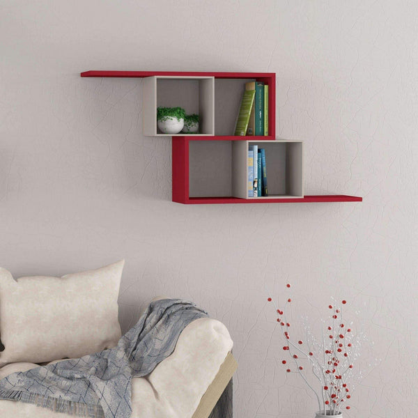 Zero Shelf-Mocha-Red-Modern Furniture Deals