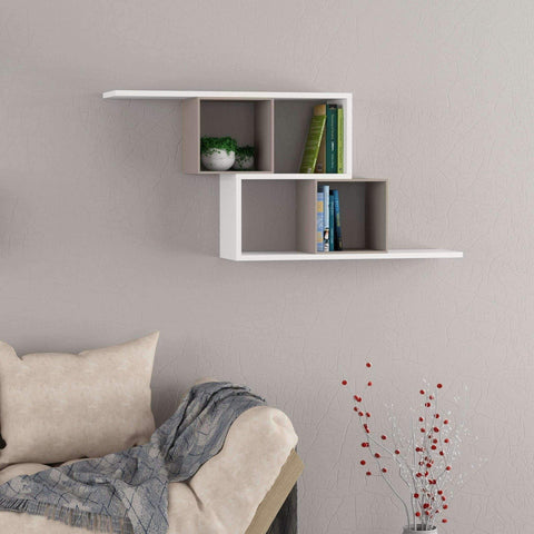 Zero Shelf-White-Mocha-Modern Furniture Deals