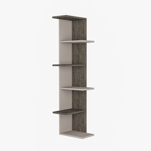 Zulu Corner Bookcase Light Mocha-Dark Coffee-FURNITURE>BOOKCASES-[sale]-[design]-[modern]-Modern Furniture Deals